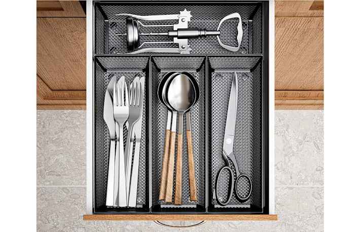 Mesh Utensil Organizer for Kitchen Drawers